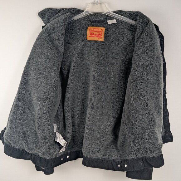 Levis Sherpa Trucker Jacket Corduroy Black Like New  - men's XXL - Picture 8 of 8